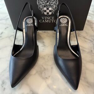 Vince Camuto Elegant Black Slingback Heels